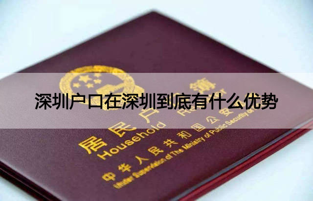 深圳戶(hù)口在深圳到底有什么優(yōu)勢呢